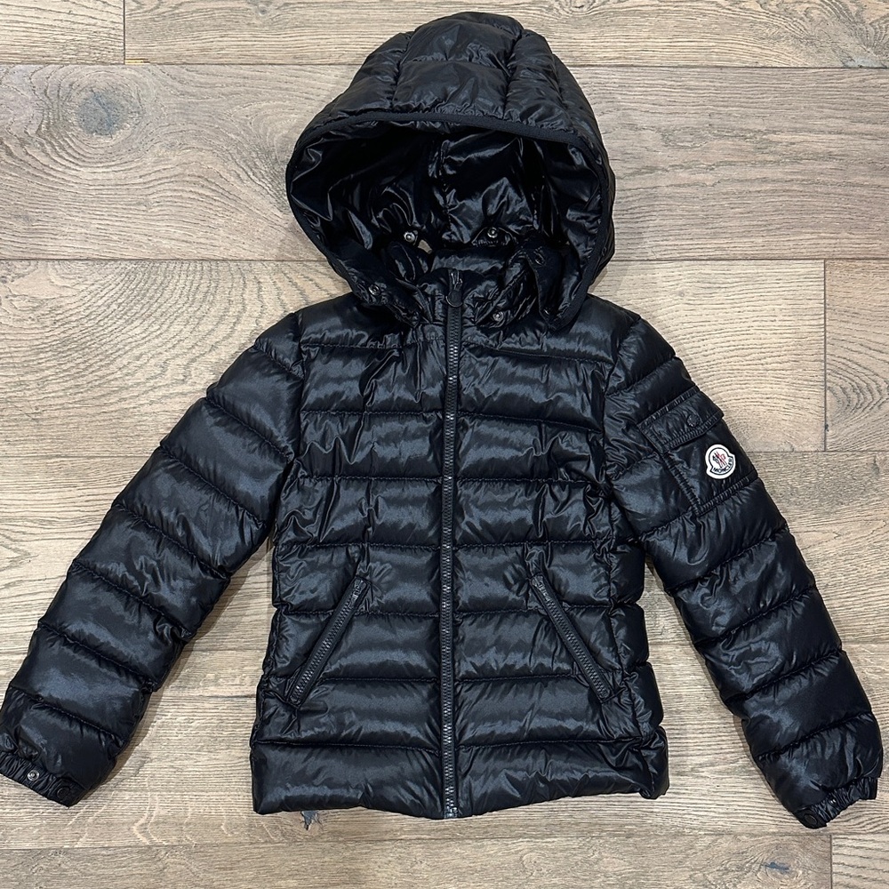 Moncler Kids Size 10 Black Quilted Jacket